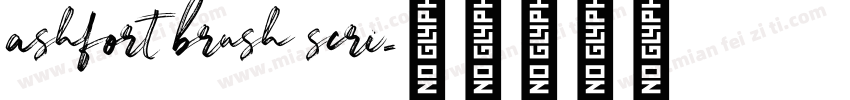 ashfort brush scri字体转换